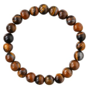Tiger Eye Bracelet for Women Men's Gifts - Protection Healing Crystal Bracelet - 8mm Gemstone Beaded Adjustable